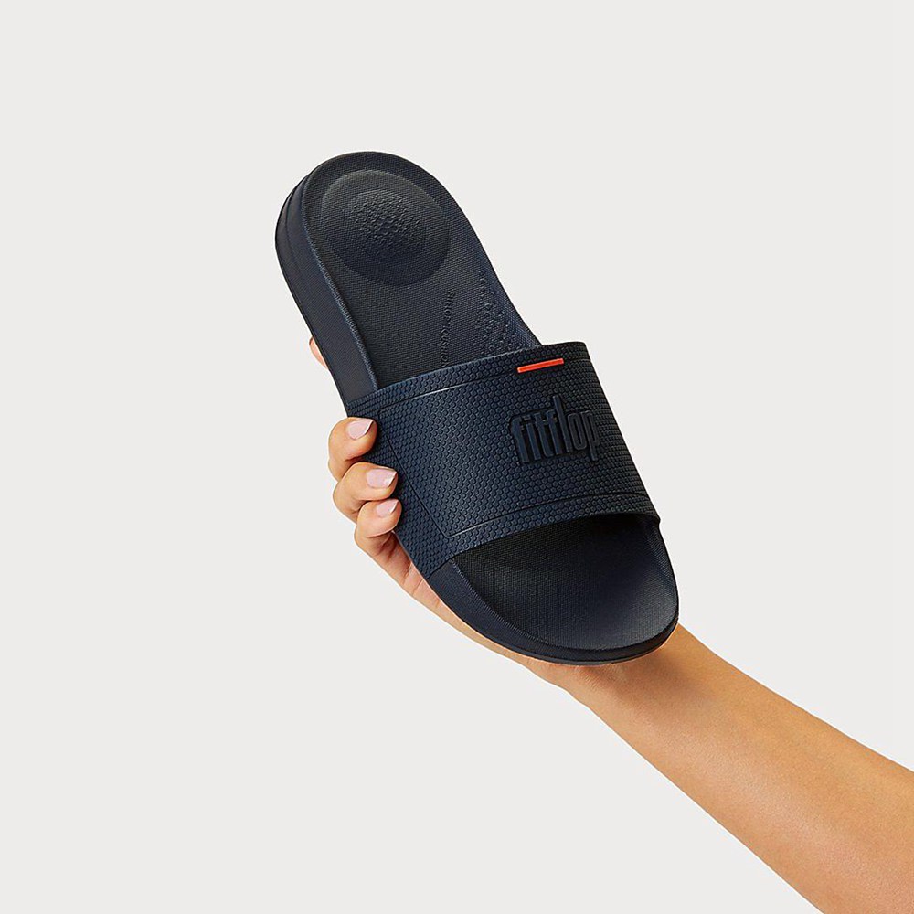 Fitflop Womens Slides Navy - Iqushion Pool - QD1326987